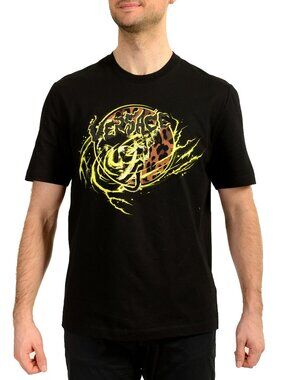 Versace Men's Logo Print Graphic Crewneck Short Sleeve T-Shirt US 3XL IT 58